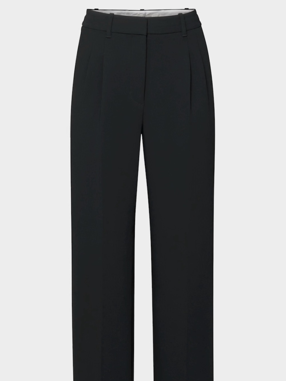 Aritzia Black Wide-Leg High-Rise Trousers